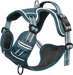 HEELE Dog Harness for Medium Dogs No Pull Dog Vest Harness with Soft Padded Handle Reflective for Outdoor Training, Blackish Green, M