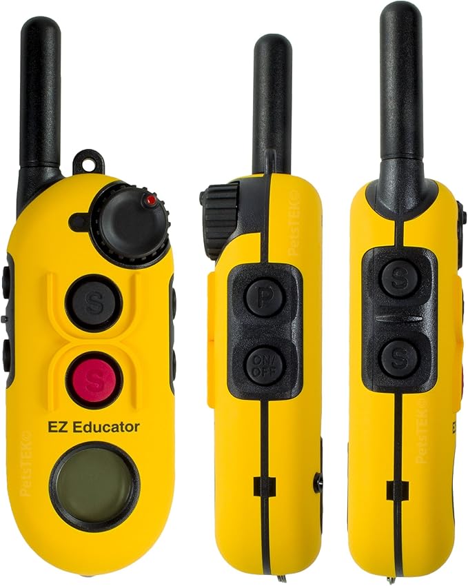 Educator EZ-902 E Collar for Dog Training with Remote - 1/2 Mile Range, Waterproof, 256 Blunt Stimulation Levels, Tone or Vibration Mode, Night Light for Small, Medium & Large Dogs (2 Dogs)