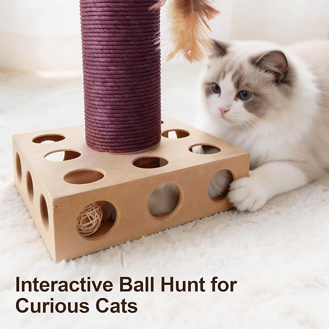 PAWISE Cat Scratcher – Reversible Cardboard Scratching Pad, Durable Cat Scratch Bowl & Bed, Interactive Scratcher for Indoor Cats & Kittens (8.6X8.6)