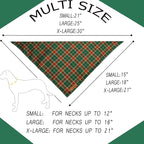 Realeaf Christmas Dog Bandanas 2 Packs, Reversible Red Green Plaid Dog Scarf, Xmas Pet Bandana, Premium Durable Fabric, Holiday Check Bandana for Large and Extra Large Dogs Pets (X-Large)