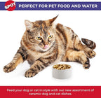 SPOT Ceramic Stoneware- Pet Bowl for Cats, Kittens and Mini Dogs, Classic Heavy Duty Non-Slip Ceramic Bowl for Food and Water -2.75in Diameter