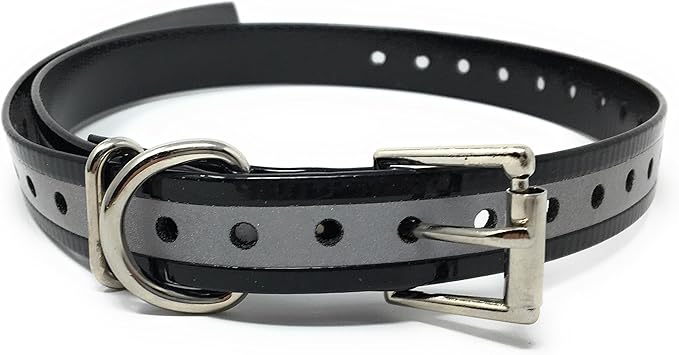 Replacement Strap for SportDOG Collars - 3/4" Wide Ultra-Durable Dog E-Collar Replacement for Training, Bark, Shock, Electric, and GPS Collars - 28" Adjustable Length SportDOG (Reflective Black)