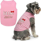 Parisian Pet Dog Shirt - 100% Cotton Shirts for Large Dogs - Pink Sleeveless Girl Pet Clothes - Lightweight and Breathable Puppy Clothes - Stretchy Dog Apparel for Little Sister Dogs