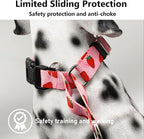 Martingale Collar for Dogs with Buckle Adjustable Nylon Slip No Pull Training Dog Collars (Pink Strawberry, Large)