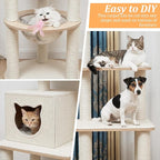 118" x 15.7" Extra Large Self-Adhesive Trimmable Cat Scratching Mat DIY Cat Scratch Furniture Protector with 20 Screws for Couch, Wall, and Indoor Furniture