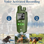 Dog Shock Collar for 2 Dogs, 4500FT Dog Training Collar Rechargeable Electric Collar with Recording & Calling & Vibration & Shock for All Breeds (Green)