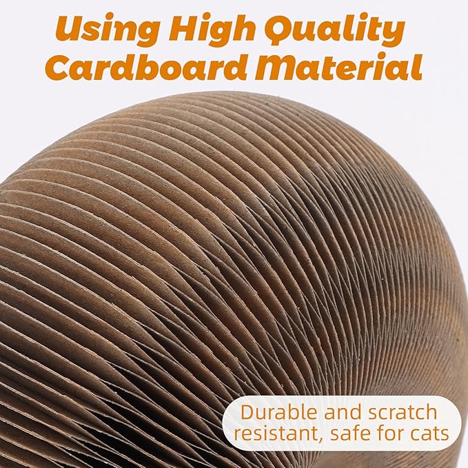 Accordion Magic Organ Cat Scratcher Board for Indoor Cats, Cardboard Cat Scratch Toy with Ball,Interactive Mental Physical Exercise Cat Toy