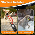 Tiniest Dog Shock Collar for 2 Dogs, Lightest Dog Training Collar with Remote for 2 Small Dogs 5-15lbs & Medium Large Dogs/Puppies, Waterproof, Rechargeable, 1300ft Range (2 White Black Dot Collars)