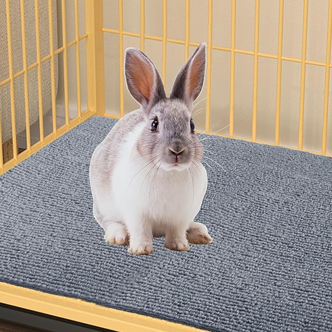 Rabbit Scratching Pad, Non-Woven Blanket with Back Adhesive, Rabbit Toys for Bunnies Boredom, Bunny Scratch Pad, Bunny Enrichment for Cage, Indoor, Living Room, Sofa