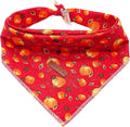 Elegant Little Tail Dog Bandana - Halloween Pumpkin Bandanas for Small, Medium, Large Dogs - Washable Square Scarf, Adjustable Kerchief for Girl Boy Dogs
