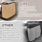 2 Pcs Cat Scratch Furniture Protector Natural Sisal Anti-Scratching Mat for Sofa Couch Chair - Suitable for Both Left and Right Sides of Furniture, Easy to Set Up