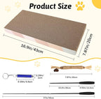 9 in 1 Cat Scratch Pad Cat Toys Set, Cat Scratcher Cardboard with Catnip, Retractable Wand Toy and Feather Toys, Natural Silvervine Sticks, Cat Toy Pointer