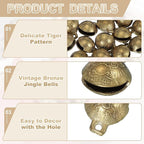 uxcell 16 Pcs Vintage Bronze Jingle Bells, 25mm Tibetan Jingle Bells for Crafts, Small Rustic Decorative Metal Bell for Dog Cat Pet Collar DIY Crafts Home Door Christmas Decor