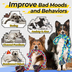 Tough Dog Rope Toys for Aggressive Chewers, Tough Tug of War Dog Toys for Large, Medium & Small Dogs – 5 Pack Including 2 Ropes & 3 Supplies