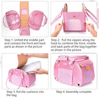 PetsHome Dog Carrier Purse, Pet Carrier, Bling Waterproof Premium Leather Pet Travel Portable Bag Carrier for Cat and Small Dog Home & Outdoor Small Bling Pink