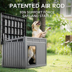 DRATO Large Dog House Outdoor for Indoor with Weatherproof & Removable Roof,Fits Small to Large (Gray, 42.87 * 32.95 * 31.61'')