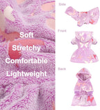 Dog Sweater Fleece Dog Hoodie Winter Puppy Clothes for Small Dogs Boy Girl Pet Hoodies Cold Weather Doggie Coats Fall Doggy Sweatshirt for Chihuahua Yorkie Cat Sweater Costume, Purple Butterfly, S