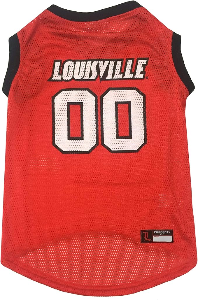 Pets First NCAA Basketball Pet Jersey Louisville Cardinals Dog Jersey, XX-Large