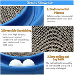Interactive Cat Ball Track Toy for Indoor Cats, Cat Scratching Board & Exercise Set for Bored Indoor Adult and Kitten Mental & Physical Stimulation, with Spare Ball to Prevent Loss (Blue)