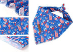 Lionet Paws 4th of July Dog Bandanas 2 Pack, American Washable Triangle Bibs Scarf Kerchief, Adjustable Holiday Scarves for Medium Large Extra Large Pets, USA & Flag