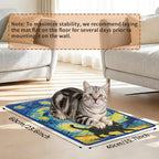 3-in-1 Sisal Cat Scratch Mat Floor & Wall Cat Scratcher Pad Scratching Post Scratch Furniture Couch Carpet Protector 23.6x15.7inch (Blue Sky)