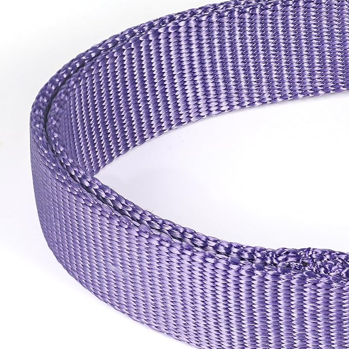 Premium Nylon Adjustable Anti-Escape Martingale Dog Collars,Soft and Silky Dog Collar with Heavy Duty D-Ring for Large Active Dogs Training&Walking. (Ultra Violet, Large)