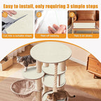 Cat Scratching mat Self-Adhesive, Trimmable Furniture Protector for Couch, Sofa, Wall & Cat Trees - Durable Scratch Pad with Nano Tape, DIY Climbing Carpet for Indoor Cats (White, 23.6"x15.8")
