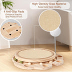Cat Scratcher-Cat Interactive Toys, Ball Track Toy with Sisal Scratching Pad, 6 Track Balls & 1 Spring Ball – No Assembly Cat Toys and Balls Activity Center for Indoor Cats