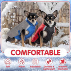 2 Pack Winter Dog Coat Winter Waterproof Dogs Jacket Pet Warm Quilted Vest Hook and Loop Coats for Small Dogs Cold Weather(M)