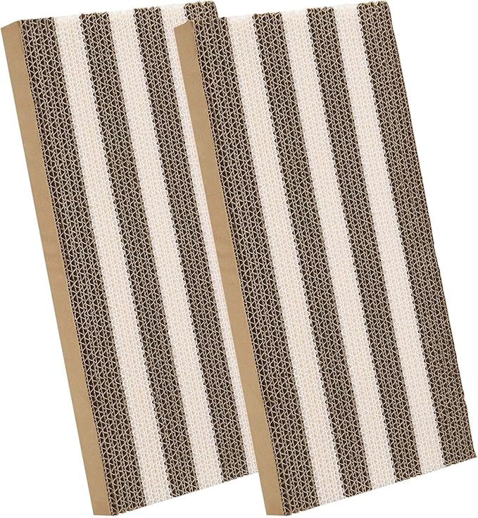 Veehoo 2 Pack Replacement Cat Scratch Pad, Cat Scratching Board for Indoor Cats and Kitten, Corrugate Scratcher Cardboard Set
