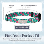 Lucky Love Dog - Adjustable Dog Collar with Easy Click Buckle for Medium Dogs, Durable, & Comfortable for Male & Female Dogs, Pet Collar for Puppies & Adult Ones - Penny, Medium