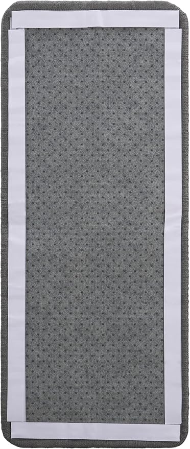 SAFAVIEH Cat Scratch Mat Pad Collection, 10" x 24", Gray, Boucle Weave, Velcro & Slip Resistant Backing