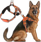 Dog Harness for XLarge Dogs Back D-Ring Control No Choking Pressure-Free Chest Design Comfortable Padded Adjustable Reflective Vest Harness for Daily Walks Training Easy Control Outdoor Use Secure Fit