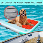 Inflatable Dock, Load-Bearing 200 pounds, Dog pet ramp, Suitable for Swimming Pools, Boat Docks, Lakes, Beach use Water Sports Platform.