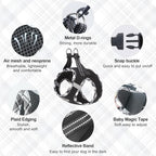 BEAUTYZOO Step in Dog Harness and Leash Set,Reflective Dog Harness No Pull No Choke Puppy Harness for Small Medium Large Dogs Cats,Soft Padded Mesh Vest Harnesses for Girl and Boy Pets,Black Plaid S