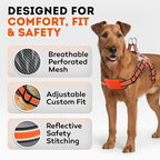 Dog Harness for Medium Dogs Back D-Ring Control No Choking Pressure-Free Chest Design Comfortable Padded Adjustable Reflective Vest Harness for Daily Walks Training Easy Control Outdoor Use Secure Fit
