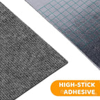 Cat Scratching Mat Self-Adhesive, 118'' x 15.8'' Trimmable Cat Scratch Pads Furniture Protector, DIY Climbing Cats Scratching Carpet for Couch, Door Frame or Wall Corner Protector (Dark Gray)