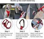 Kurgo Enhanced Strength Tru-Fit Dog Car Harness - Pet Travel Safety Harness - Crash Test Certified Fit - Five Point Adjustment - Secure Buckle - Padded Chest - Black - Large