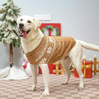 Warm Winter Dog Sweater - Cold Weather Pet Clothes for Small Medium Large Dogs Indoor Outdoor, Soft Classic Knit Puppy Apparel, Khaki, M