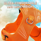 Dog Harness Step in Dog Vest Harness, Reflective Adjustable Puppy No Pull Harness Breathable Soft for Small and Medium Dogs Cats, Orange, XS
