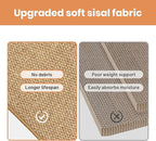Ordora Large Cat Scratcher Mat: 31.5 X 14 Inch Upgrade Soft Sisal Horizontal Cat Floor Scratching Pad, Cat Scratching Rug Protect Furniture