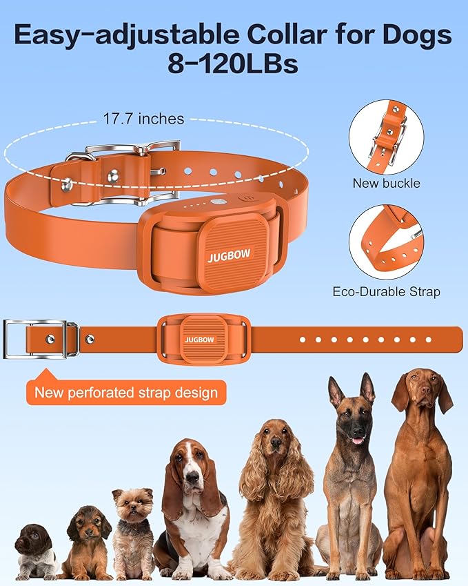 Jugbow Dog Shock Collar 2 Dogs - 4200FT Dog Training Collars with Remote for Large Medium Dogs, LED Light IPX8-Waterproof Rechargeable E-Collar with Beep (1-3), Vibration(1-3), Shock(0-16