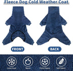 Dog Winter Coat Soft Pullover Pajamas, Warm Dog Cold Weather Coats Fleece Coat, Cozy Dogs Winter Jacket Windproof Fullbody Dog Jumpsuit Onesie Fleece Sweater Clothes Apparel for Dogs