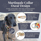 Lucky Love Dog Martingale Dog Collar - Adjustable, No-Slip, Durable, & Soft Webbing Collar for Male and Female Dogs Ideal for Training & Walking - Oscar, Medium