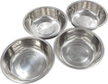 Stainless Steel Dog & Cat Bowls - 4-Pack