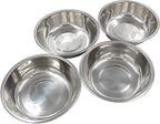 Stainless Steel Dog & Cat Bowls - 4-Pack