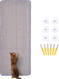 Natural Sisal Cat Scratching Mats 1 Pack,Cat Scratch Furniture Protector,Wall Mounted Wall Climbing Carpet, Horizontal Cat Scratcher Rugs Carpets Mats for Wall Couch Protection, 39.3" Lx15.7 W，Grey
