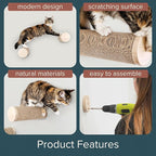 Wall-Mounted Cat Perch & Scratching Post (Modern Cat Wall Furniture) - Milestone | FurHaven Ascentials