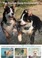 FunniPets Dog Shock Collar 2 Pack - Dog Training Collar with Remote IP65 Waterproof E Collar for Dogs Training with Shock Vibrate Beep and Light Modes for Small Medium Large Dogs