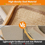 Sisal Cat Scratcher Bed for Indoor Cats Large Cat Scratching Post Scratch Pad Solid Wooden Cats Furniture Lounge Chair